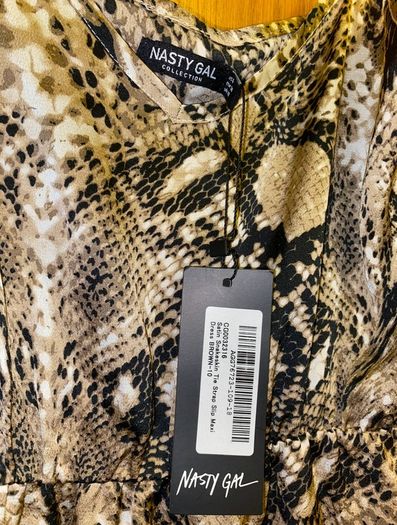 Brand new Nasty Gal long snakeskin dress