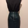 Faux Leather Paraphrase Green Skirt Image 8