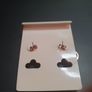 NEW Gold color earrings with black stones by Absolute Jewellery Design Image 4