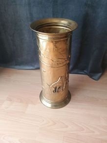 Antique brass umbrella stand