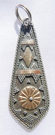Vintage 22k Gold and Sterling Silver 925 Pendant 2,27g