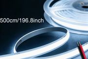 LQHZMYY 12V Hardwired COB LED High-Brightness Flexible LED Strip, Self-Adhesive And Cuttable, Suitable for Indoor, Mirror, Bedroom, Kitchen, Office Desk, Backlighting Lighting Lighting, Flexible Lighting LED Strip