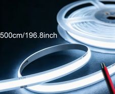 LQHZMYY 12V Hardwired COB LED High-Brightness Flexible LED Strip, Self-Adhesive And Cuttable, Suitable for Indoor, Mirror, Bedroom, Kitchen, Office Desk, Backlighting Lighting Lighting, Flexible Lighting LED Strip