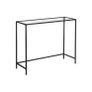 Console table black with tempered glass surface Image 3
