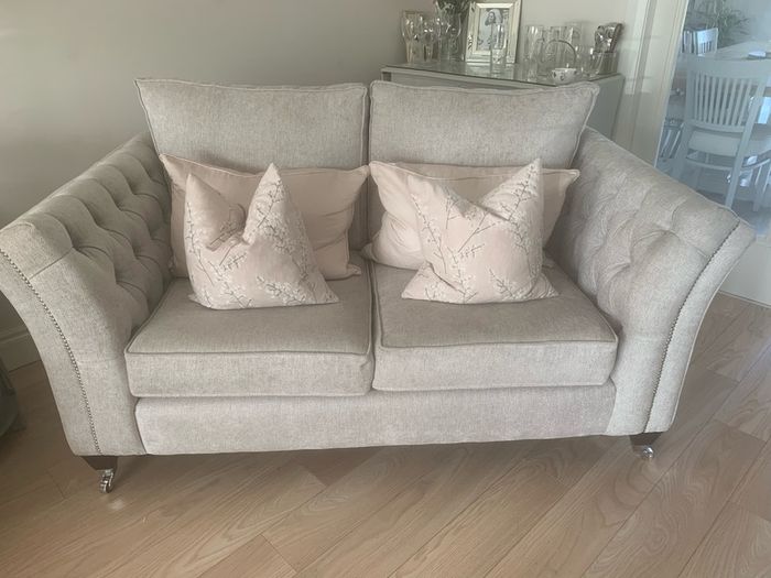 Beautiful silver couch large 2 seater