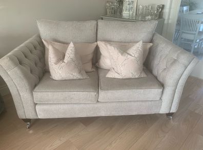 Beautiful silver couch large 2 seater