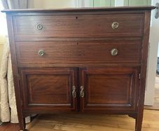 antique sideboard/linen press