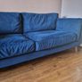 3 seater velvet navy bellini sofa from ezliving Image 3