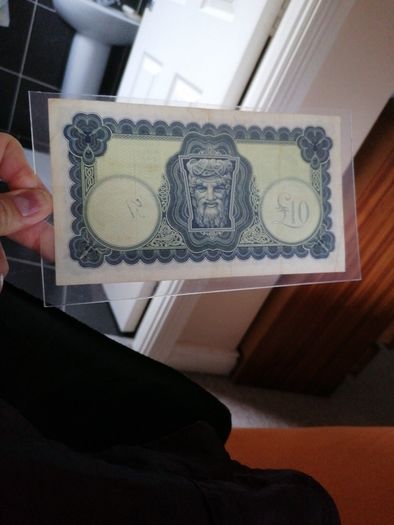 1975 Ireland Ten Pounds Banknote