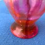 vintage red bowl oil lamp Image 4