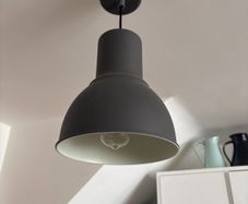IKEA grey metal light fitting