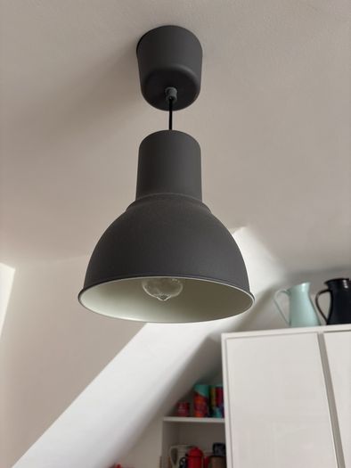 IKEA grey metal light fitting