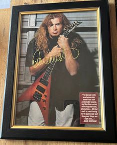 Dave Mustaine Autographed picture