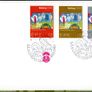 1980 Ireland Christmas Card with printed stamps but set of Irish Christmas Commemorative Stamps with First Day of Issue cancel Image 3