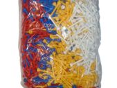 CG Long Plastic Tees - Mixed Colours - 50mm x 250 Tees
