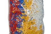 CG Long Plastic Tees - Mixed Colours - 50mm x 250 Tees