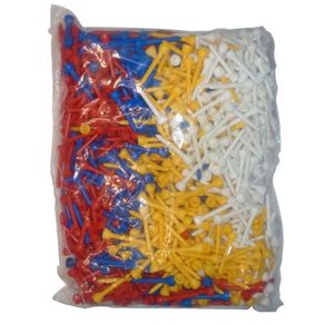 CG Long Plastic Tees - Mixed Colours - 50mm x 250 Tees
