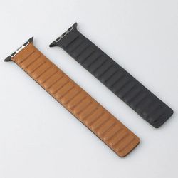 Apple Watch Strap 41mm Leather Link M/L Midnight