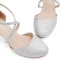 Brand New Women's High Heels Elegant Cross-Strap Pumps Closed Toe - Mid Block Heel Image 4