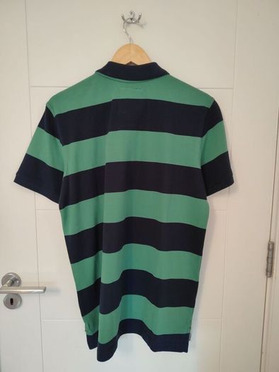 Crew Clothing Navy and Green Polo Shirt