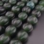 Antique African Melon Shape Green Glass Beads Necklace 20 inches Long Strands Image 2
