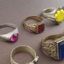 Handmade Brass Rings Lot of 15 Vintage Ancient Style Mixed Designs Image 4