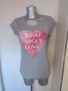 Atmosphere grey slogan top size UK16 EU44 Postage included