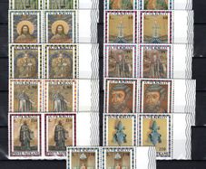1974 Vatican City Holy Year Commemorative Stamps Marigan blocks of 4 Mint Never Hinged (MNH)