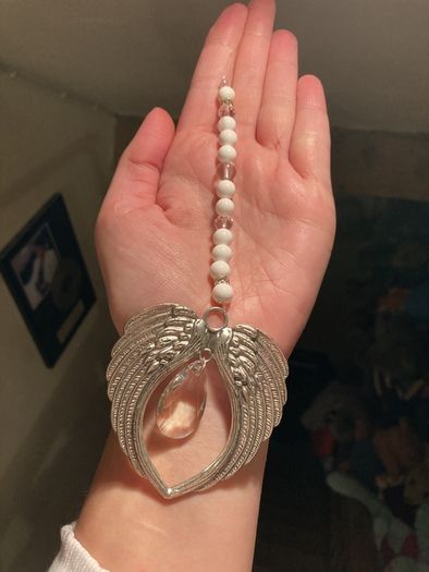 Beautiful Handmade Angel Wings Crystal Decoration