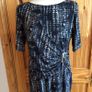 Alex and  Co Ladies black and white stretch pencil dress size Uk 16 postage included Image 2