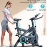 Exercise Bike with APP, 0-100% Magnetic Resistance Spin Bike, 15kg Flywheel, Shock Absorption, LCD Display, Ultra-quiet Stationary Indoor Exercise Bikes for Home Gym Training Image 6