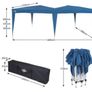 Gazebo 3 x 6 m Waterproof Pop-Up with Bag Marquee UV Protection Folding Gazebo Garden Tent Party Tent Blue Image 7