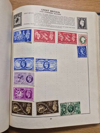 stamp album with stamps of the world