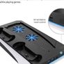 PS5 Digital Edition Vertical Cooling Stand Dual Controller Charger DualSense + 12 Game Slots Tray + USB CABLE. Image 4
