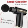 FREE EXPRESS SHIPPING Mini Massage Gun Deep Tissue,6 Speeds Cordless Handheld Muscle Massager with 4 Heads 1800mAh Battery & Type-C Charging, Super Quiet Chargeable Device Pain Relief, Image 5