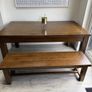Solid Oak Extending Dining Table & matching Bench Image 7