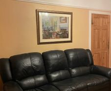 leather suite of furniture set (1 sofa, 2 armchairs)