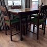 Solid Oak Dining Table & 4 Chairs Image 3