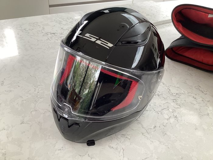 Motorbike clothing and helmet