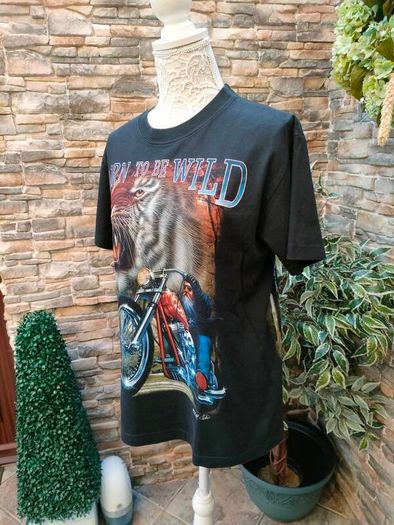 Born To Be Wild Biker T-shirt  Front and Back Print's  Size Medium