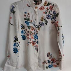 Massimo Dutti Floral Blouse  Elegant, Silk Feel, Size M (EU 40)