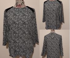 Round Neck Print Top, New with tags