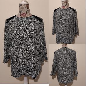 Round Neck Print Top, New with tags