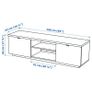 BYS TV bench, high-gloss white, 160x42x45 cm Image 6