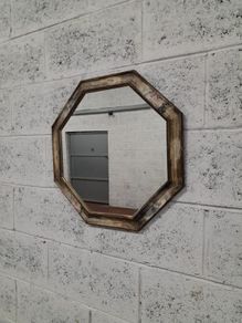 Decoupaged Octagonal Mirror