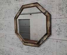 Decoupaged Octagonal Mirror