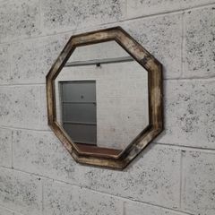 Decoupaged Octagonal Mirror
