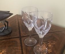 Two John Rocha Signature White Wine Glasses