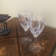 Two John Rocha Signature White Wine Glasses