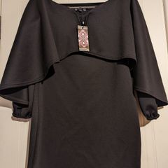 stunning off the shoulder, Cape sleeve, mini dress